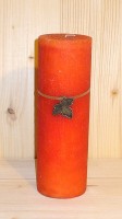 Kerze geb�rstet orange 22 cm