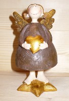 Haus und G&auml;rtchen Engel 'Sternenkind' aus Polyresin 14 cm