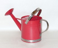 Giesskanne aus Metall rot 2,5 l
