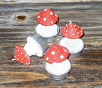 Teelicht 'Fliegenpilz' 4-er Set