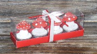 Teelicht 'Fliegenpilz' 4-er Set