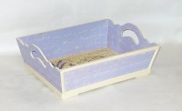Tablett 'Lavender Bloom' aus Holz 41 cm
