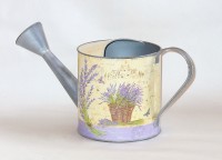 Giesskanne 'Lavendel' aus Metall 35 cm