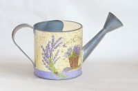 Giesskanne 'Lavendel' aus Metall 35 cm