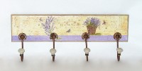 Hakenleiste 'Lavendel' aus Holz 50 cm