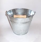 Eimer aus Zink mit Holzgriff 16 cm