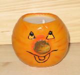 K�rbis aus Keramik mit Kerze 7 cm