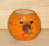 K�rbis aus Keramik mit Kerze 7 cm