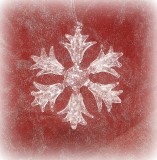 Schneeflocke aus Glas 6 cm 2er-Set