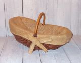 Kaminkorb aus Weide mit Jute-Ausschlag 47 cm