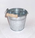 Eimer aus Zink mit Holzgriff 7 cm