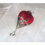PTMD Christbaumschmuck 'Herz' aus Glas rot 10 cm
