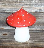 Kerze 'Fliegenpilz' 12 cm