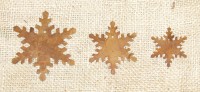 Schneeflocke aus Metall mit Rostfinish 3er-Set