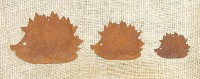 Igel aus Metall mit Rostfinish 3er-Set