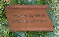Schriftrolle 'Ich werde Dich...' aus Metall mit Rostfinish 45 cm
