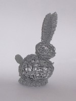 Korb 'Hase' grau 25,5 cm