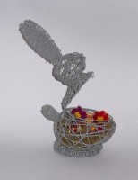 Korb 'Hase' grau 25,5 cm