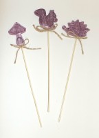 Stecker 'Autumn' aus Holz 6er-Set