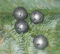 Deko-Kugeln aus Metall anthrazit 2,8 cm 12er-Set
