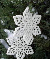 PTMD Schneeflocke aus Polyresin 11 cm 2er-Set