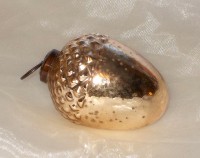 Dekohnger 'Eichel' aus Glas antikgold 7 cm 2er-Set