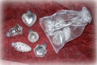 Christbaumschmuck aus Glas silber gefrostet 10er-Set