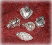 Christbaumschmuck aus Glas silber gefrostet 10er-Set