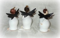 Engeltrio aus Keramik 10 cm