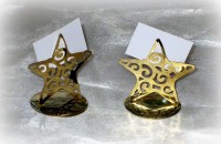 Tischkartenhalter 'Stern' aus Metall gold 4er-Set
