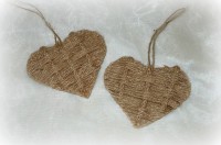 Dekohnger 'Herz' aus Jute 4er-Set
