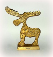 PTMD Rentier aus Aluminiumguss gold 26 cm