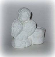 PTMD Engel mit Teelichthalter aus Steinguss 13 cm