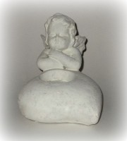 PTMD Teelichthalter 'Engel mit Herz' aus Steinguss 13 cm