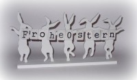 Standdeko 'Frohe Ostern' aus Holz 35 cm