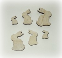 Streudeko 'Hase' aus Holz 30er-Set