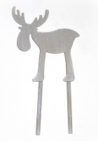 Dekostecker 'Elch' aus Metall 6 cm 4er-Set