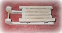 Schlitten aus Holz weiss 26 cm