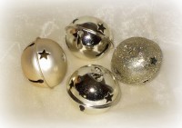Dekokugel 'Glckchen' aus Metall gold 4,5 cm 8er-Set