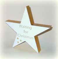 Stern 'Christmas' aus Holz 25 cm