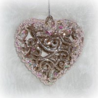 PTMD Dekohnger 'Herz' mit Glitter 9,5 cm