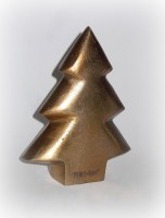 PTMD Tannenbaum aus Aluminiumguss gold 18 cm