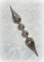 PTMD Dekohnger 'Eiszapfen' aus Glas silber 43 cm