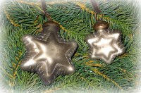 PTMD Christbaumschmuck 'Stern' aus Glas bronze 6er-Set