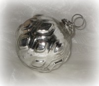 PTMD Christbaumkugel 'Raute' aus Glas silber 8 cm