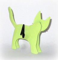 Tischkartenhalter 'Katze' grn 11 cm
