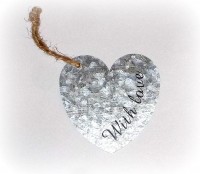 Schild 'With love' aus Zink 5er-Set