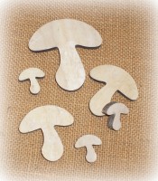 Streudeko 'Pilz' aus Holz 12er-Set