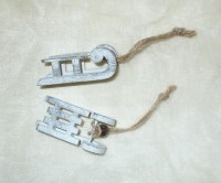 Dekohnger 'Schlitten' aus Holz 2er-Set