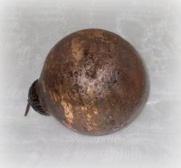 Christbaumkugel aus Glas antikkupfer 8 cm